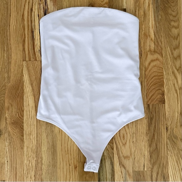 Express Body Contour High Compression Pink Strapless Tube Top Thong Bodysuit S - Picture 1 of 3